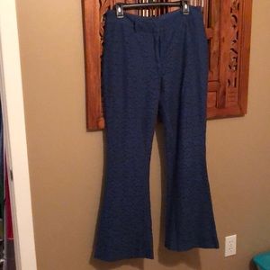 Lined lace wide leg pants.